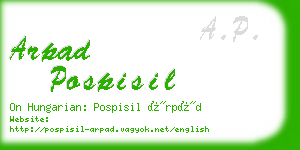 arpad pospisil business card